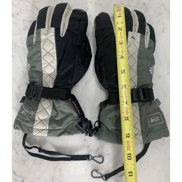 REI Elements E1 Snow Gloves Women Small Black Grey Primaloft Vintage Retro EUC - Picture 10 of 10